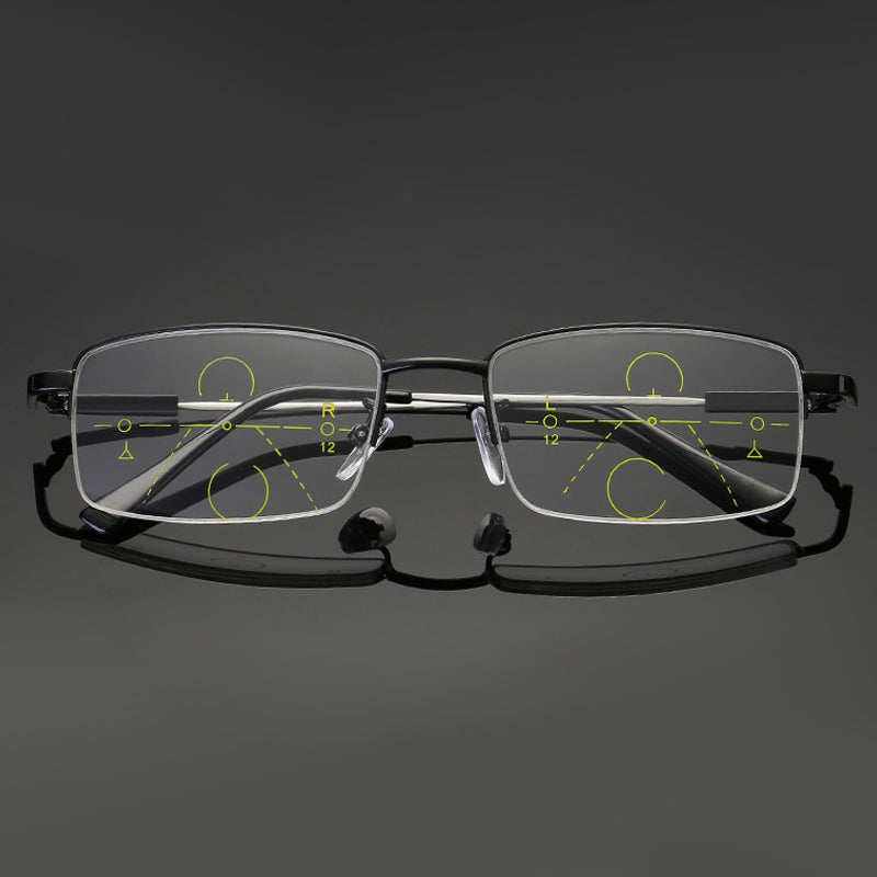 Glosrity Titanium progressive far and near dual-use reading glasses